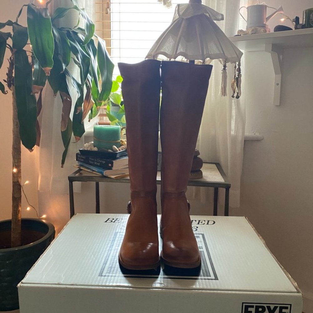Shirley Shield tall-smvle cognac frye riding boots